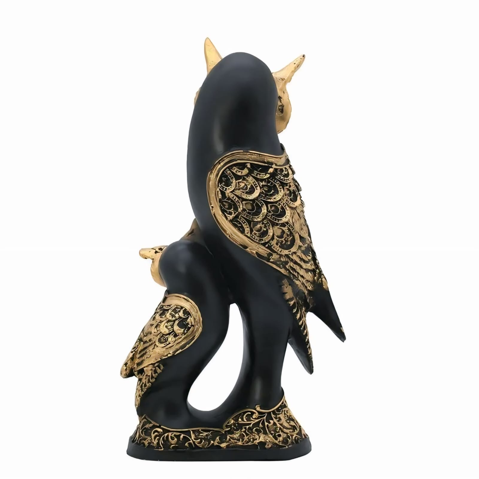 Luxury Black & Gold Owl Statue – Modern Wisdom Figurine for Home and Office Decor #2