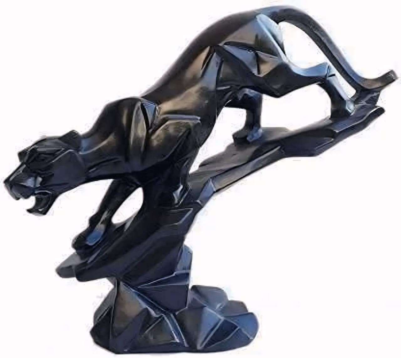 Luxury Black Panther Sculpture – Modern Geometric Big panther Figurine for Home Decor #3