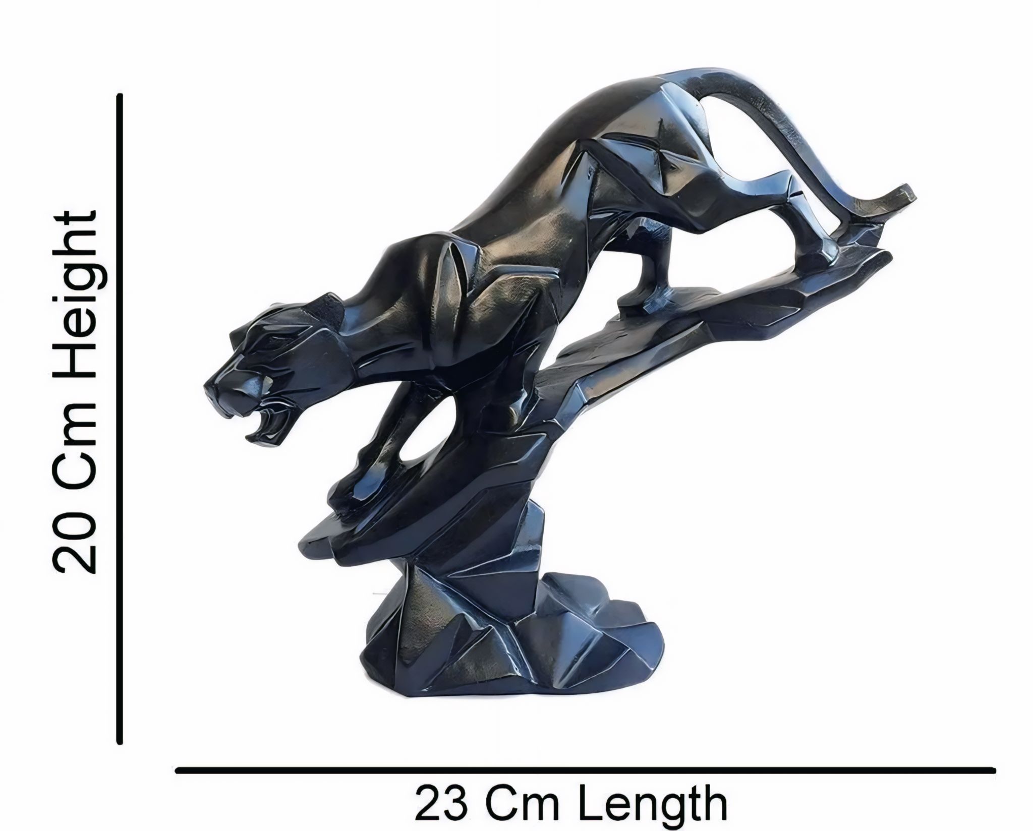 Luxury Black Panther Sculpture – Modern Geometric Big panther Figurine for Home Decor #2