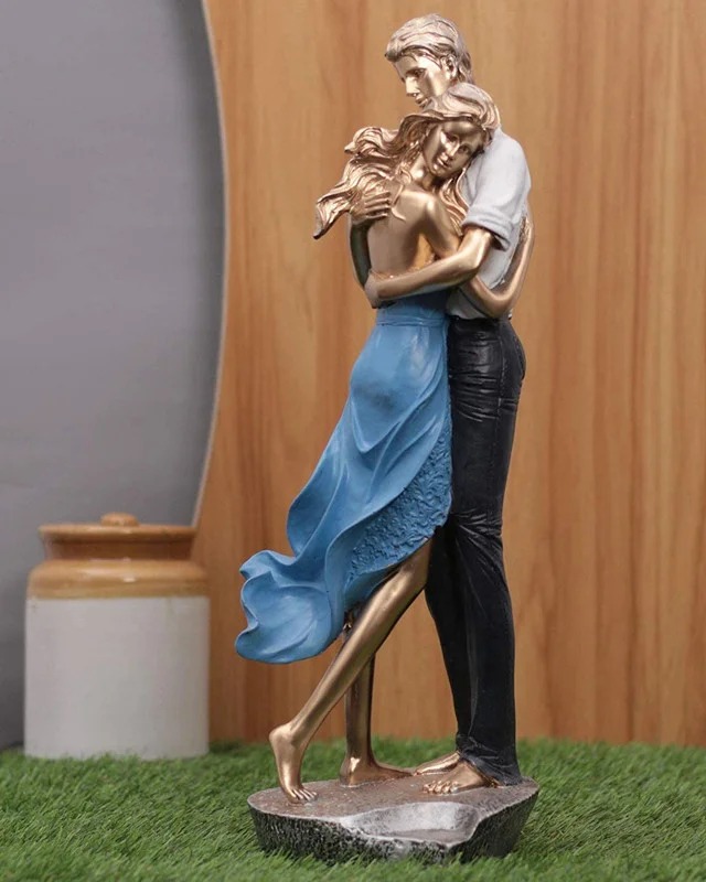 Dancing Couple Sculpture Resin Figurine Hand Painted Latin Dance Statue, Love Home Decor Anniversary