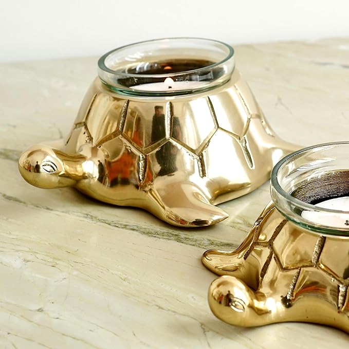 Brass Finish Metal Monkey Candle Holder: Quirky Home Decor #2
